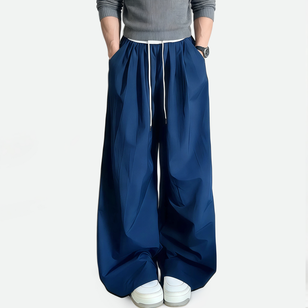 TAHIMIK Sports Pants For Men Wide Leg Mens Baggy Pants Unisex Korean Lazy Style Casual Pants