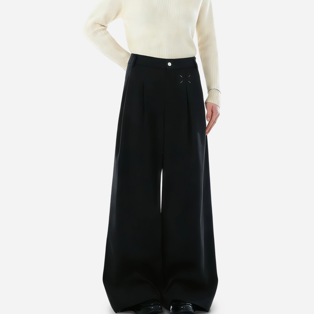 TAHIMIK Wide Leg Casual Pants For Men Korean Trousers Mens Straight Flared Pants