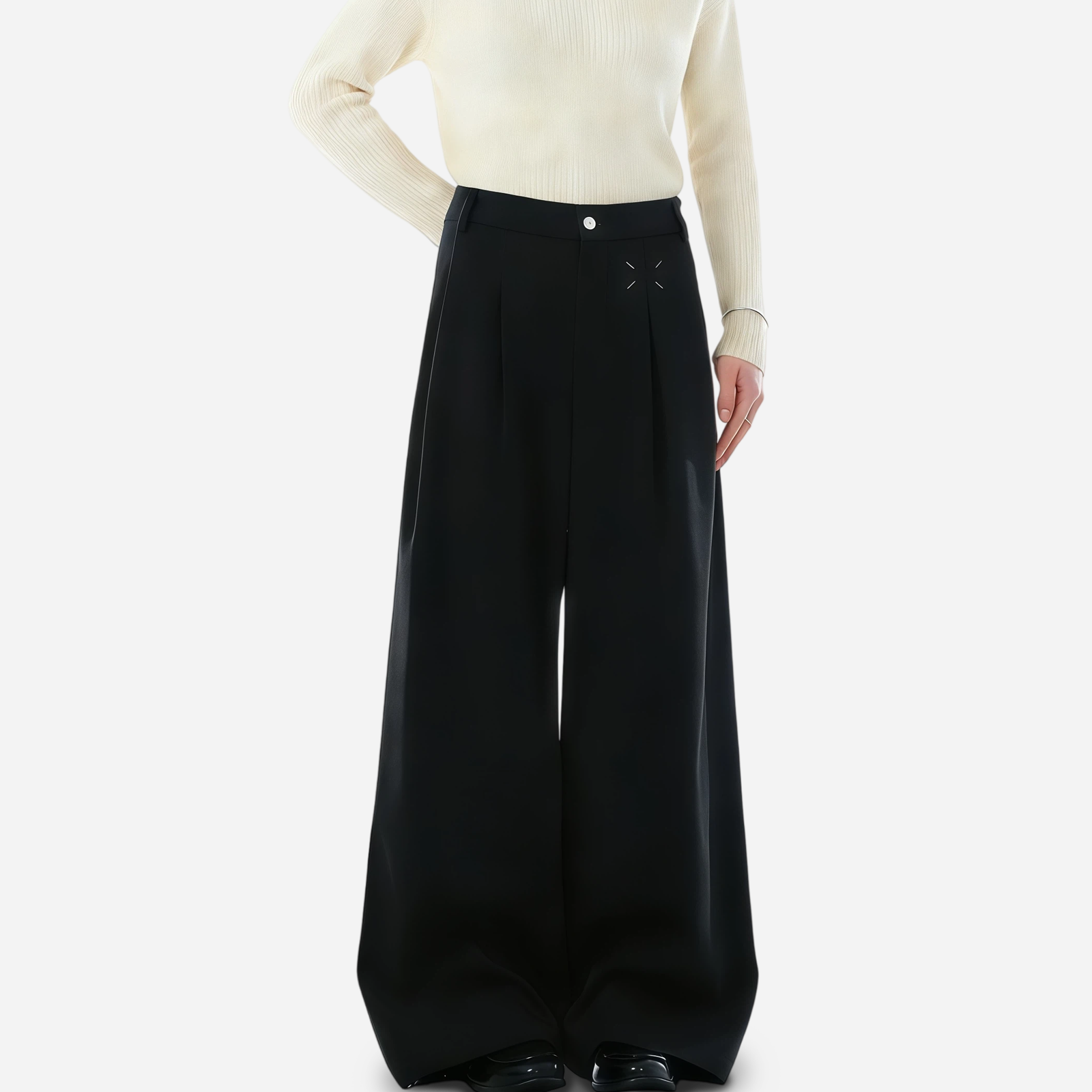 TAHIMIK Wide Leg Casual Pants For Men Korean Trousers Mens Straight Flared Pants