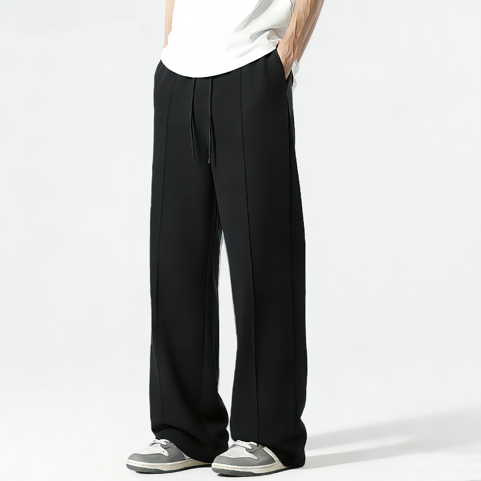 TAHIMIK American Mens Sweatpants Wide Leg Trousers Menswear Jogging Pants For Men