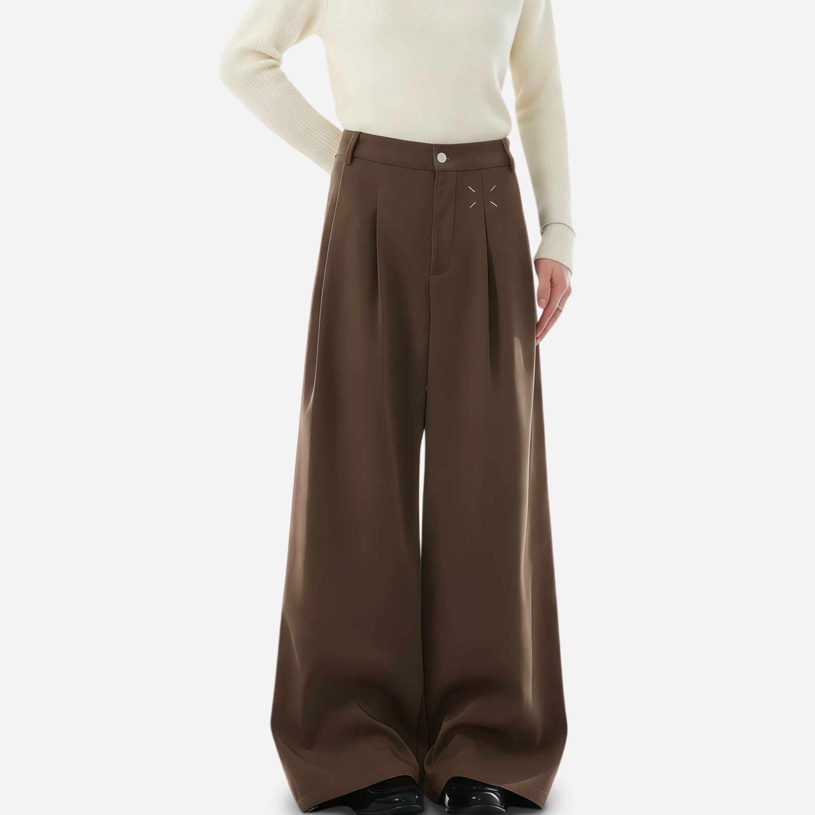 TAHIMIK Wide Leg Casual Pants For Men Korean Trousers Mens Straight Flared Pants